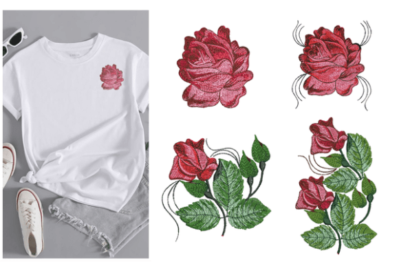 Download Rose Flower Embroidery Design - Premium Resources