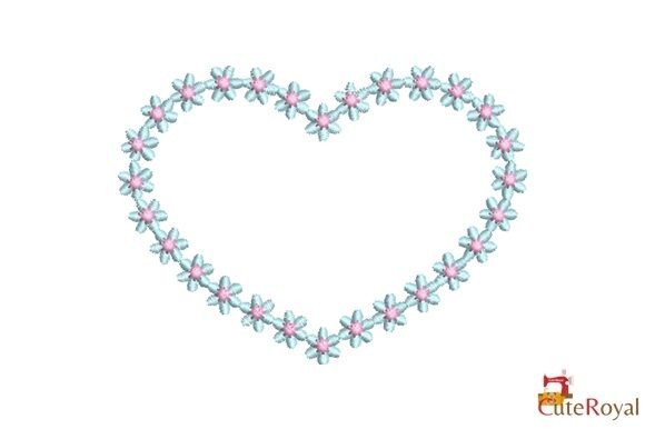 Download Floral Heart Embroidery Design - Heart Collection