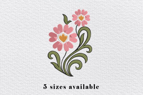Download Floral Heart Embroidery Design - Heart Collection