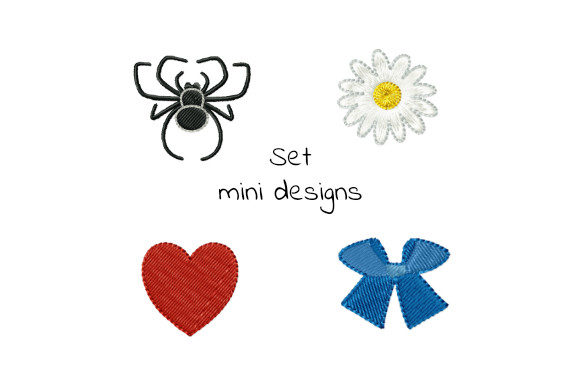 Download Bow Daisy Heart Spider Mini Set - Heart Collection